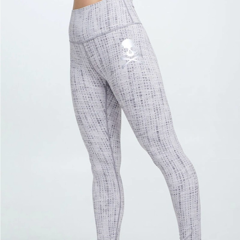 lululemon athletica Light Gray Patterned High-Rise Leggings